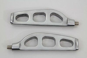 Polished Alloy Billet Footpeg Set with 3/8" x 16 threaded studs Fits: All models