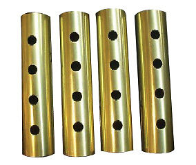 Brass drilled pushrod keeper set adds cool vintage look, Fits Harley 1948 to '65