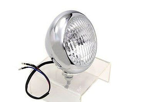 Chrome 4-1/2" Spotlamp Assembly H-4 spotlamp with a wide bezel