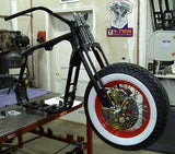 4" Under Vintage 40's Style Black Springer Forks, Bars, Brake,Axle Front End Kit