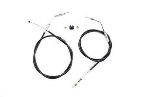 THROTTLE & IDLE CABLE SET, BLACK VINYL