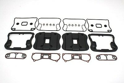 Top Rocker Box Cover & D-Ring Kit Black, for XL Sportster 1986-1990