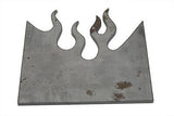 1/4" Thick x 7" Sq. Flame Design Frame Neck Area Gusset - Raw Mild Steel Weld-On