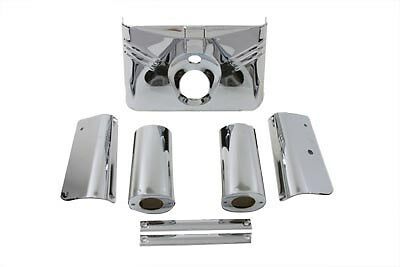 Chrome triple tree cover kit includes front,LF,RH panels Fits FLST 1986-1999