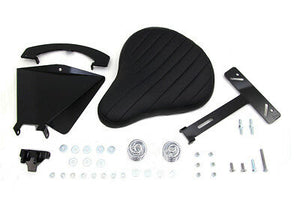 Black Leather Solo Seat With Mount Kit