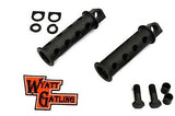 Black Combat Shooter Style Footpeg Set. Fits: All models with female mounting