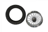 60-Spoke x 18" chrome wheel & 200 Avon tire - Complete Kit, Mounted & Balanced