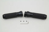 Black Grip Set w/ Black End Caps, Fits XL 1982-2015, FXST 1982-2015