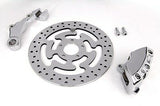 Chrome Rear 4 Piston Caliper and 11-1/2" Disc Kit fits Harley FLT 2008-UP