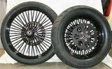 21" Front & 16"/150 Avon Tires + King Spoked Black Wheels - Mounted & Balanced!