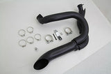 Black 2 into 1 Exhaust Header Set, 3" in Diameter Turn Out, Fits FL 1970-1984