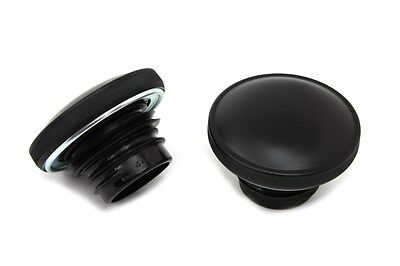 Black Screw-In Ratcheting Style Gas Cap Set Vented & Non-Vented, Fits 1984-1995