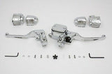 Chrome Handlebar Control Kit fits FLST/FXST 2007-2010,9/16" bore master cylinder