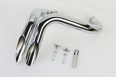 Straight Down Drag Pipe Set Chrome Fits: FXST 2006-2017