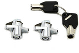 Chrome Saddlebag Lock and Key Kit