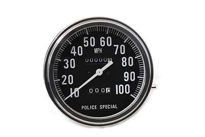 Speedometer 2:1 Police Special white numbers reading 10-100 mph