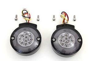 Black LED Turn Signal Combo Assembly Set Fits FLT,FLST 1986-UP