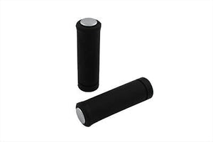 HANDLEBAR GRIP SET STOCK BLACK WITH