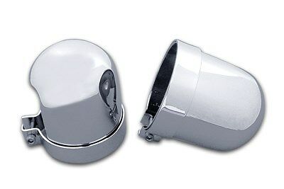 Chrome Dome Style Shock Cover Set, Replaces OEM# 54704-52, Fits FL 1958-1984