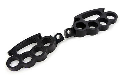 Black Knuckle Footpeg Set, Fits Most H-D models w/ female mounting block