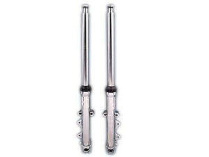 41mm Fork Slider Assembly CHROME PAIR for 11-1/2" dual disc, 1984-1999 FXST