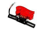 Fcuk LED type tail lamp w red lens features chromed housing black plate bracket