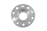 Polished 1/2" thick spacer, double threaded, mount pulley/sprocket @ pre-'00 hub