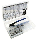 70 PIECE STEPLESS CLAMP FUEL LINE FITTINGS KIT WITH PINCER TOOL