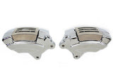 Chrome Front 4 Piston Caliper Set