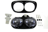 Black Dual LED Headlamp Unit