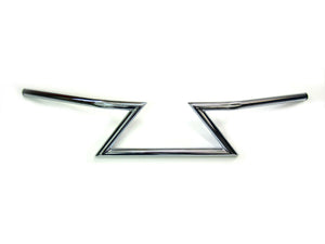 Chrome Z Bars for 1" Handlebars - No Knurling-Choppers