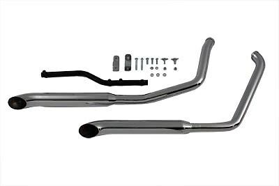Chrome exhaust pipe set, turn out 2-1/2