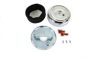 Wyatt Gatling 7" Round Air Cleaner Kit with Chrome Cover