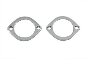 EXHAUST CLAMP FLANGE SET ONLY, CHROME