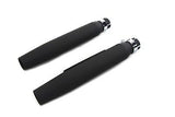 Black 16-1/2" long tapered Slip-On muffler set w/ 1-3/4"i.d., Removable Baffles