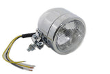 Chrome 12 Volt 4" Round Diamond Cut HEADLIGHT w 60/55 Watt H-4 Bulb