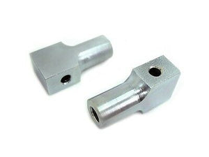Footpeg yoke set is zinc plated with 3/8"-24 thread for mounting. Fits: Custom