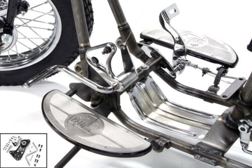 Lee Style Jockey Clutch Pedal, chrome foot pedal kit w black OE style bracket