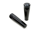 Black 6" solid billet riser set features hourglass shape