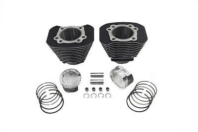 Black 1200 Sportster Cylinder/Piston Conversion Kit for 2004-UP w 9.5:1 pistons