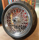 18" Avon Tire, 80-Spoke Rear Wheel Complete Kit Mounted & Balanced