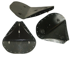 Upholstery Ready 13 Gauge Black SOLO SEAT Pan-14" Long x 13" Wide w/Welded Studs