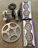Heavy Duty Motorcycle Jackshaft Kit - Any Width Tire, Incl. Chains + Sprockets