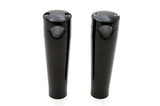 Black 6" solid billet riser set features hourglass shape