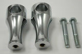 4" Solid Billet Chrome, For 1-1/4" Handlebars Riser Kit, 1/2-13UNC Threads