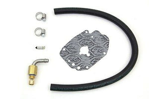 Retrofit fuel line kit includes a pre-formed 17" x 5/16" black fuel line