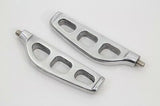 Polished Alloy Billet Footpeg Set with 3/8" x 16 threaded studs Fits: All models