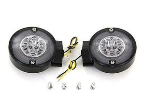 Black LED Turn Signal Set Rear Fits FL 1996-Up