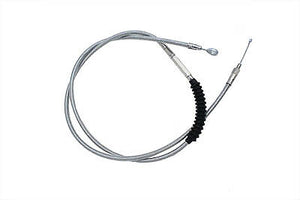 69.25" CLUTCH CABLE CLEAR STAINLESS STEEL +6" over stock length, FXST 1987-2006