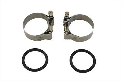 Polished Intake Manifold Clamp Set replaces OEM No: 27063-57 for H-D 1955-1977